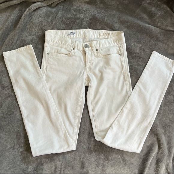 NWT 1969 Gap Always Skinny Skimmer White Jeans 24/00 - Picture 2 of 6